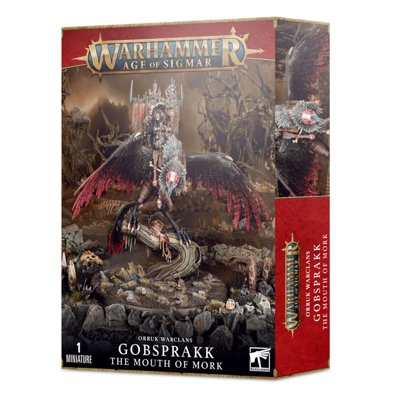 Games Workshop Warhammer Age of Sigmar Orruk Warclans Bobsprakk the Mouth of Mork Killaboss on Corpse-Rippa Vulcha